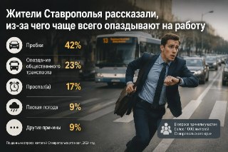 Почему жители Ставрополья опаздывают на работу: причины и статистика